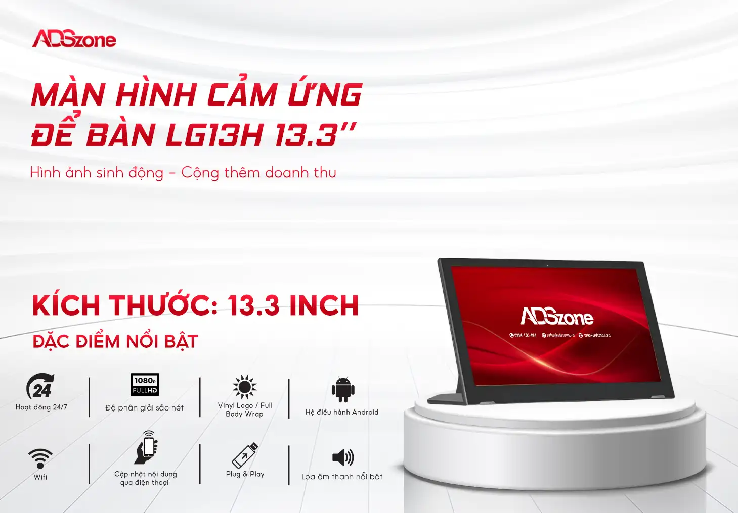 Màn Hình Cảm Ứng Để Bàn LG13H