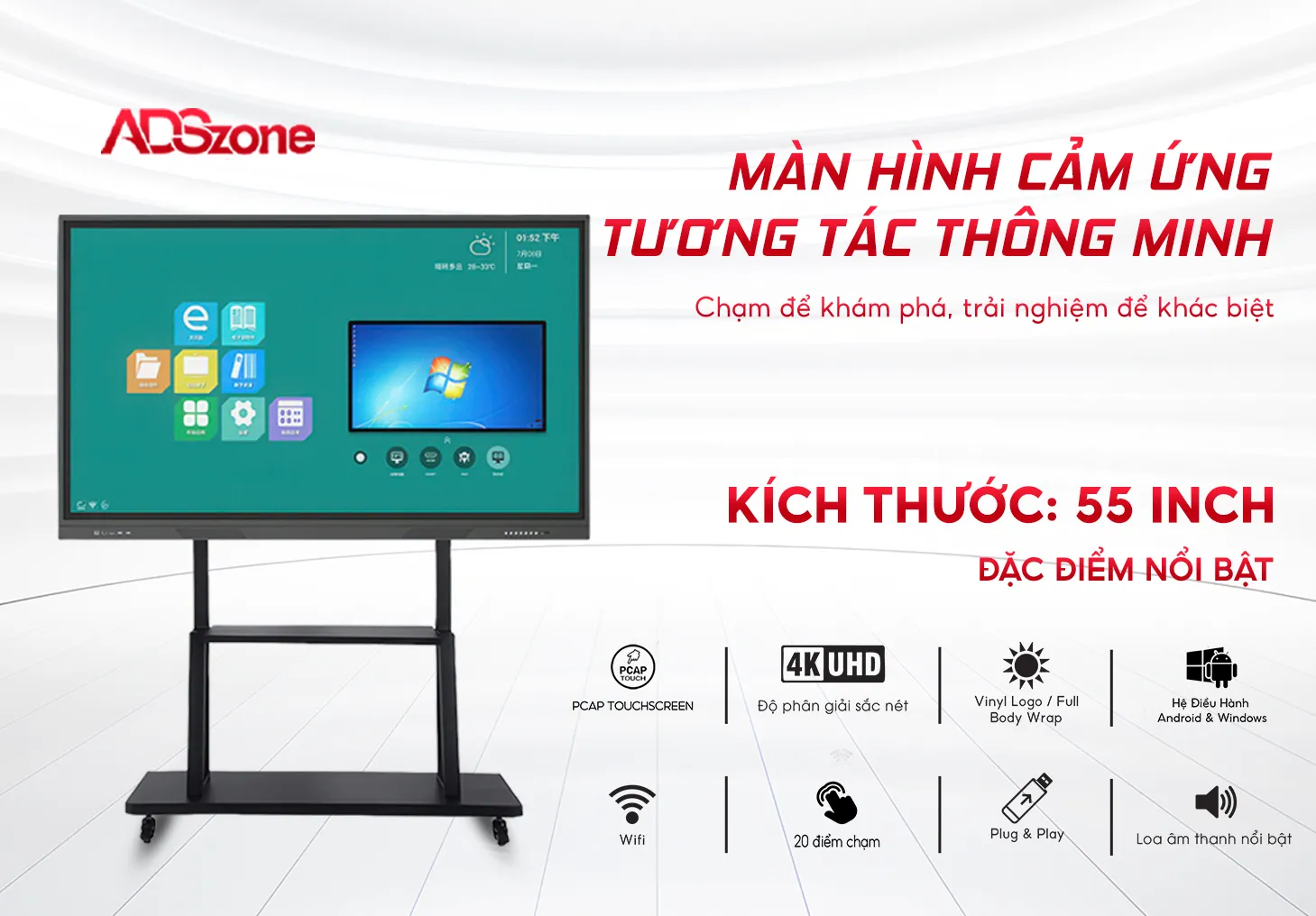 Màn Hình Tương Tác Interactive Smart Board 55 Inch