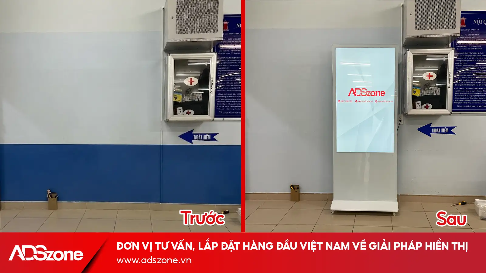 Vị Trí Trước Và Sau Khi Lắp Đặt
