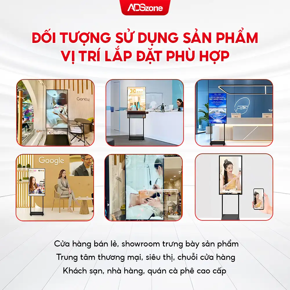 Đối Tượng Sử Dụng Màn Hình Chân Đứng Độ Sáng Cao Phù Hợp