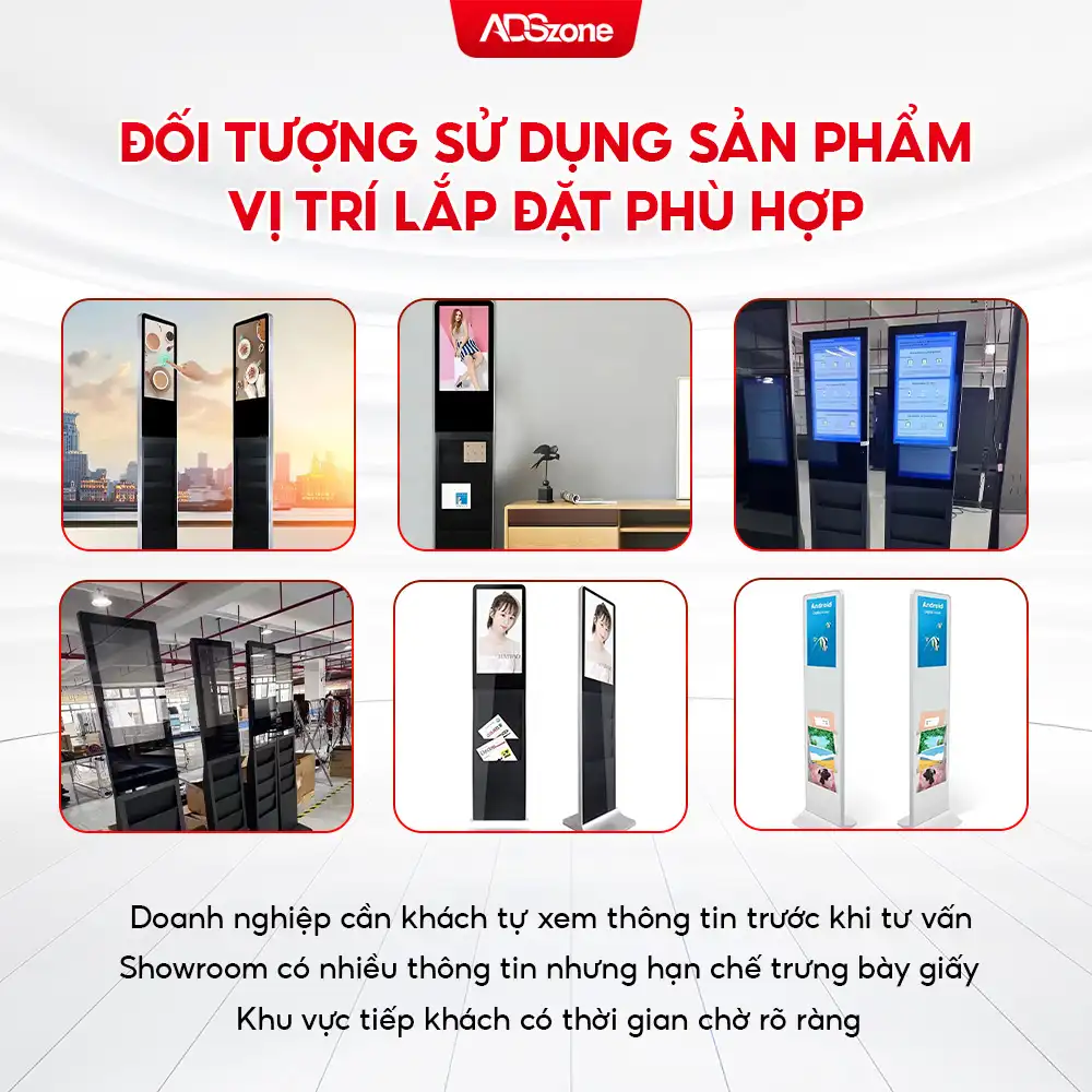 Đối Tượng Sử Dụng Màn Hình Chân Đứng Brochure Phù Hợp