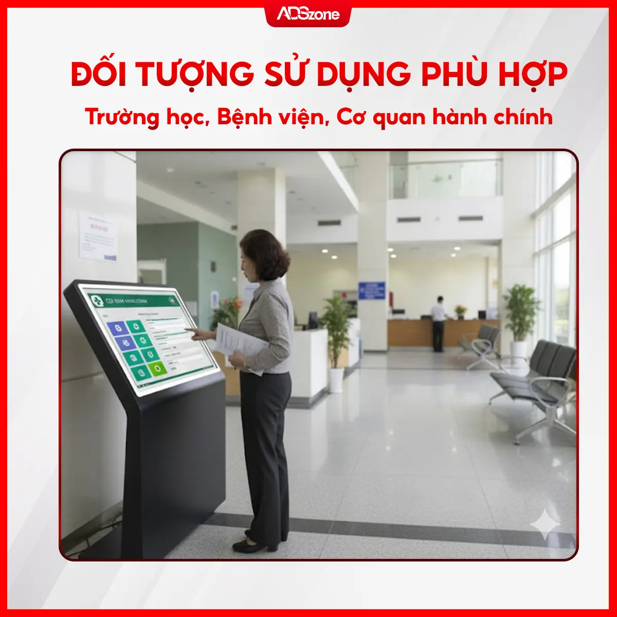 Màn Hình Chân Quỳ Nguyên Khối Trong Trường Học, Bệnh Viện, Cơ Quan Hành Chính
