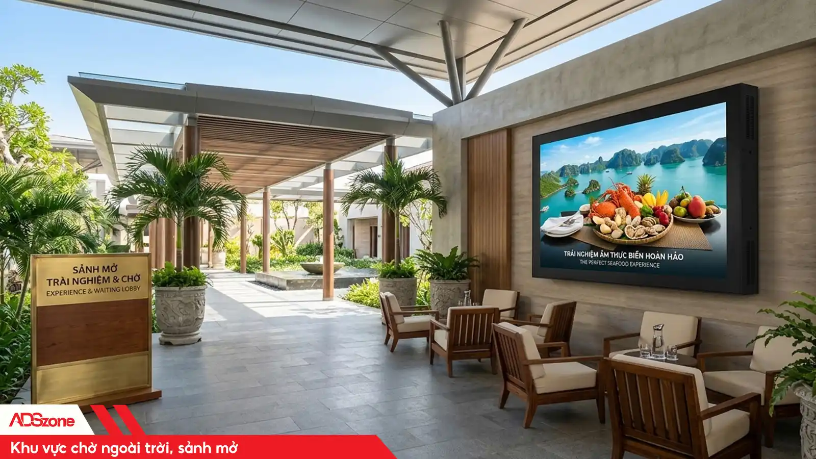 Khu Vực Chờ Ngoài Trời Thông Thoáng