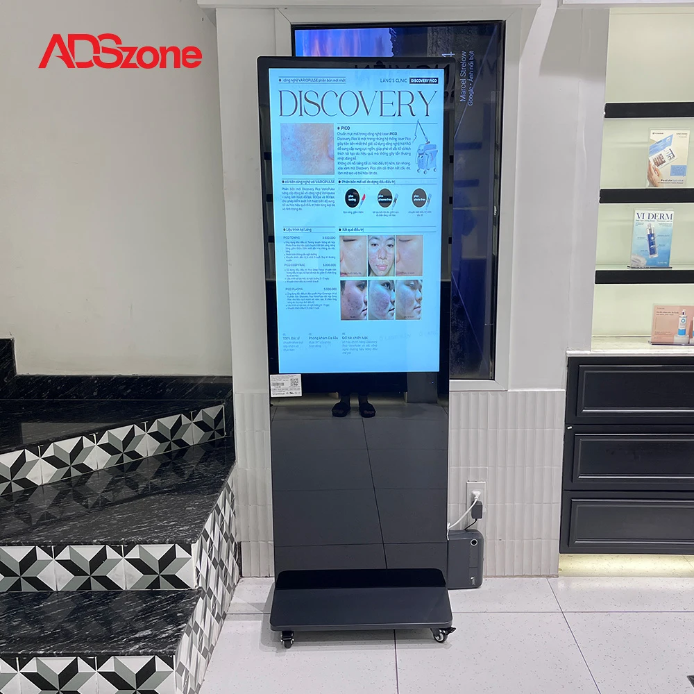 Màn Hình Digital Standee 43 Inch Đen Làm Đẹp