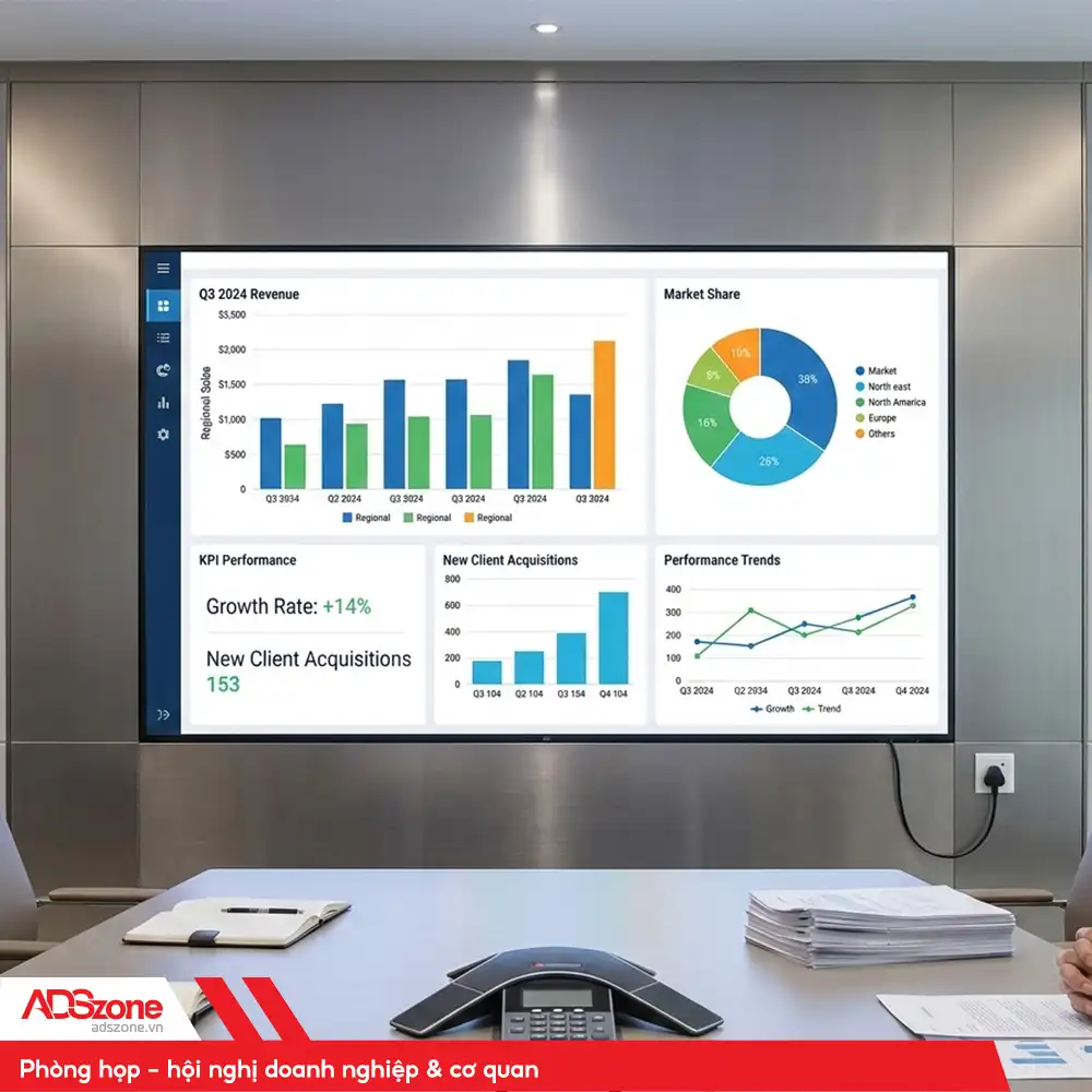 Màn Hình LED Treo Trong Nhà Phù Hợp Treo Tại Phòng Họp, Hội Nghị