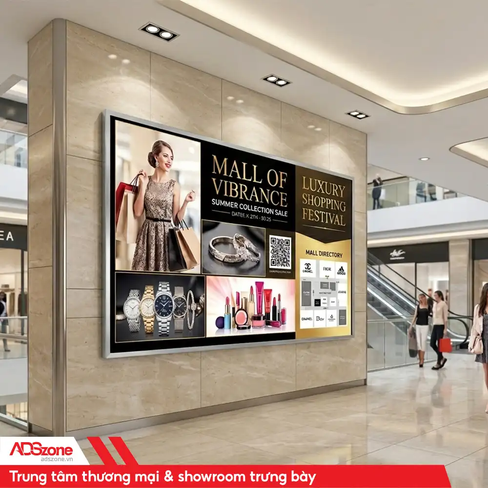 Màn Hình LED Trong Nhà  Ứng Dụng Nhiều Trong Các Trung Tâm Thương Mại, Showroom