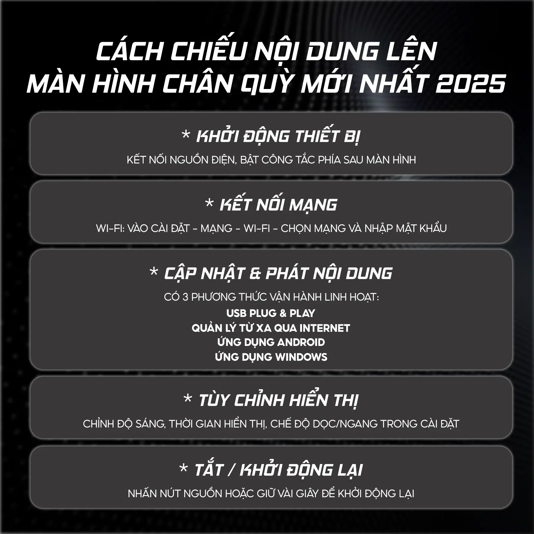 Cách Chiếu Nội Dung Lên Màn Hình Chân Quỳ 32 Inch Mới Nhất 2025