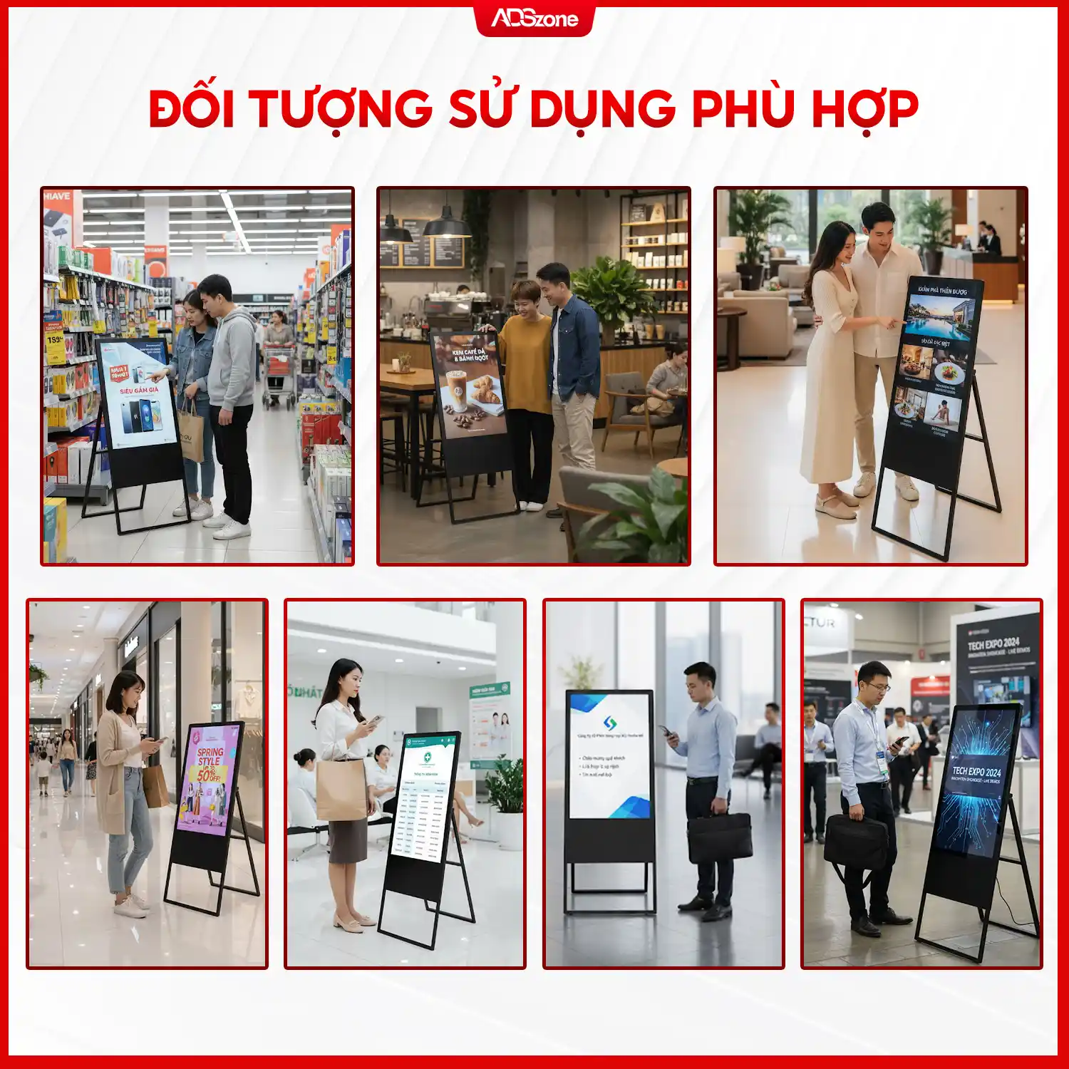 Đối Tượng Sử Dụng Màn Hình Chân Đứng Chữ A 43 Inch