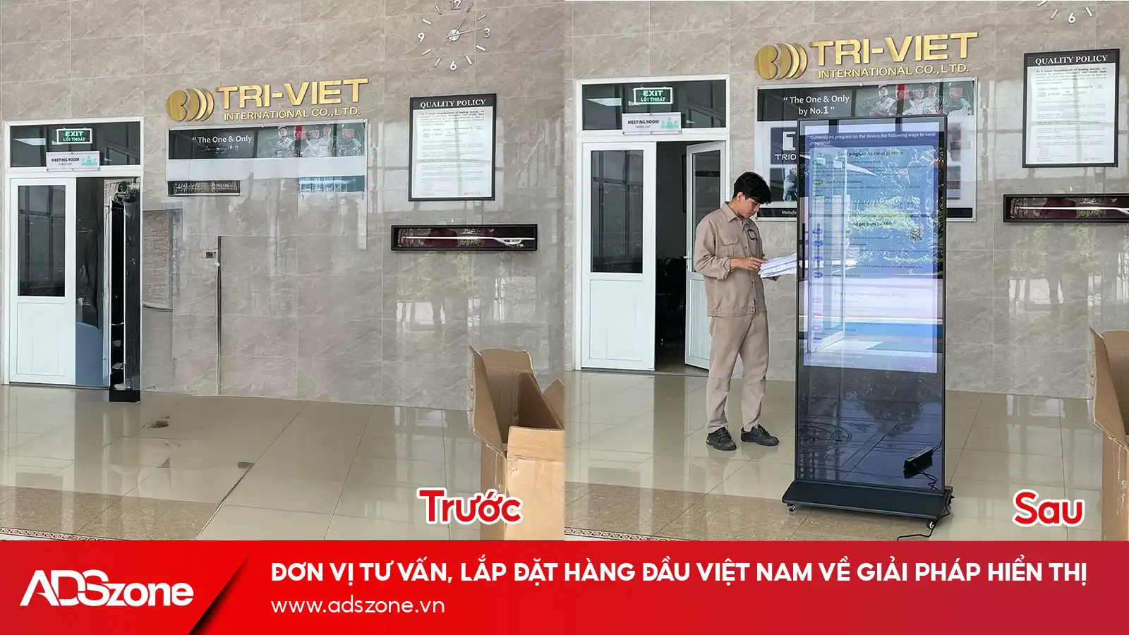 Ảnh Trước Và Sau Khi Lắp Đặt Màn Hình