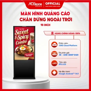 Màn Hình Quảng Cáo Chân Đứng Ngoài Trời 98 Inch