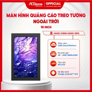 Màn hình quảng cáo treo tường ngoài trời 98 inch
