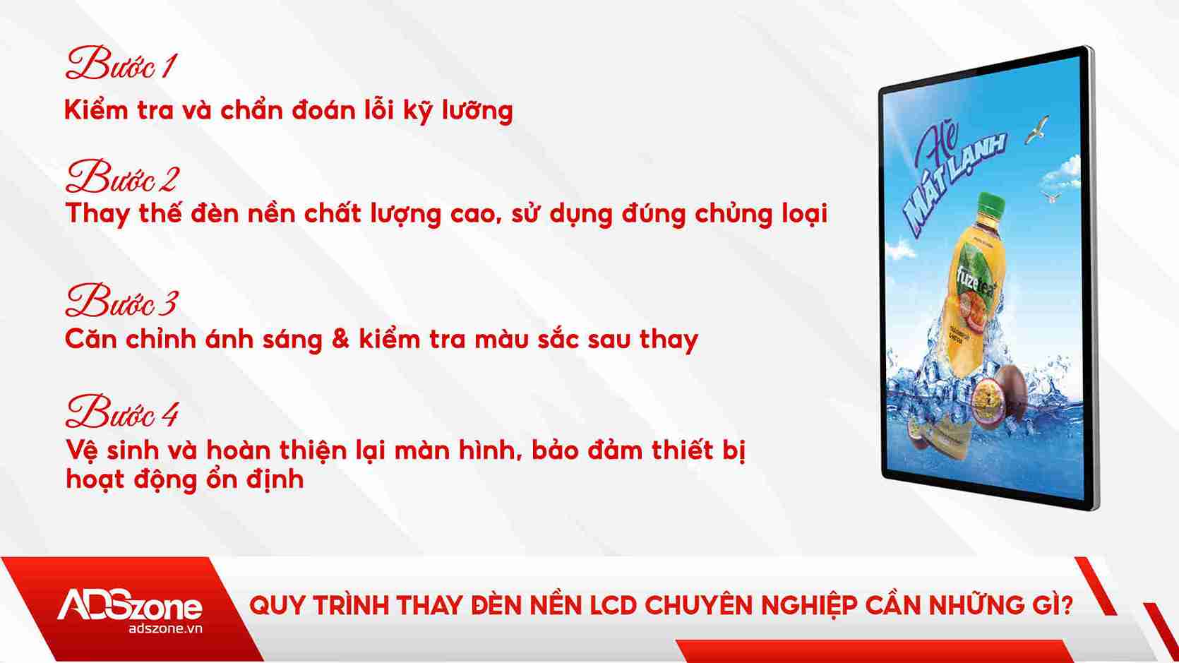 Quy Trình Thay Đèn Nền LCD Chuyên Nghiệp Cần Những Gì?