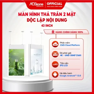 Thả trần 2 mặt độc lập nội dung 43 inch