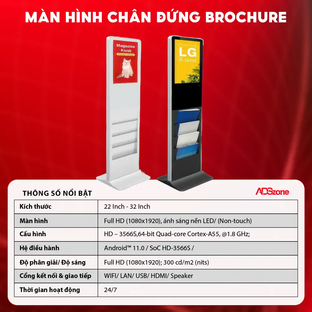 Thông Số Kỹ Thuật Của Màn Hình Chân Đứng Brochure 22 - 32 Inch
