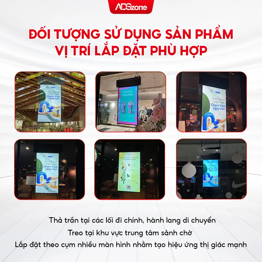 Giải Pháp Màn Hình Thả Trần 2 Mặt Dành Cho Không Gian Lớn