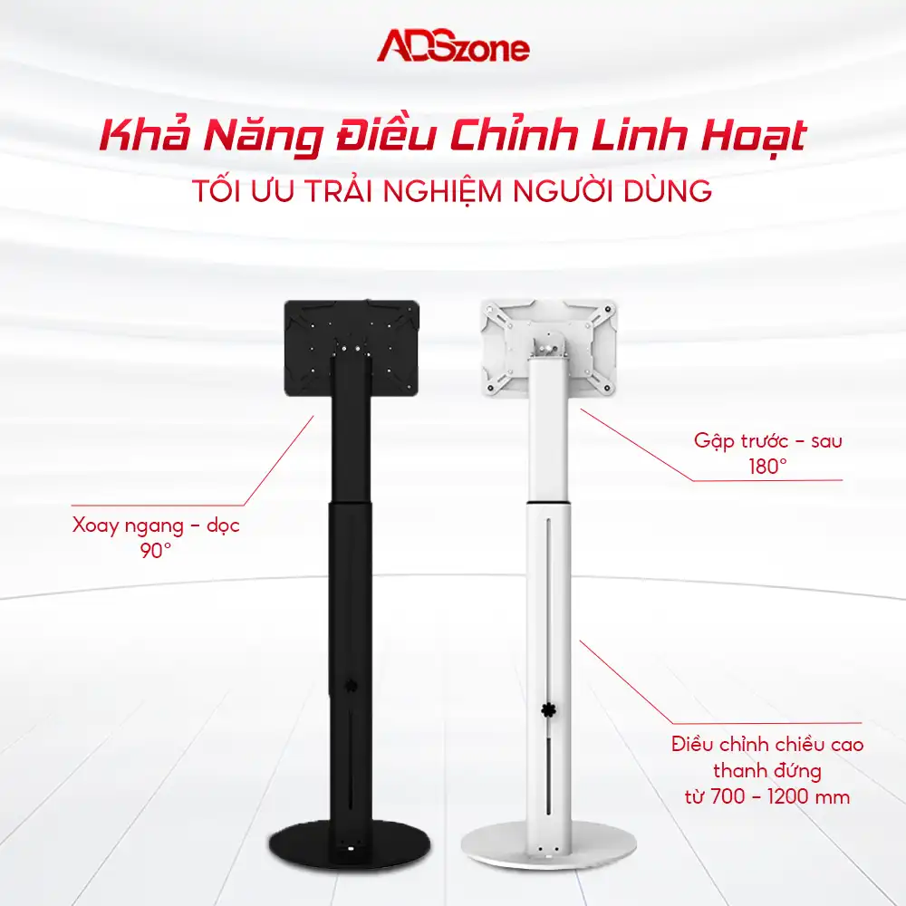 Khả Năng Điều Chỉnh Linh Hoạt Của Chân Giá Đỡ Máy Tính Bảng Chân Đứng F13