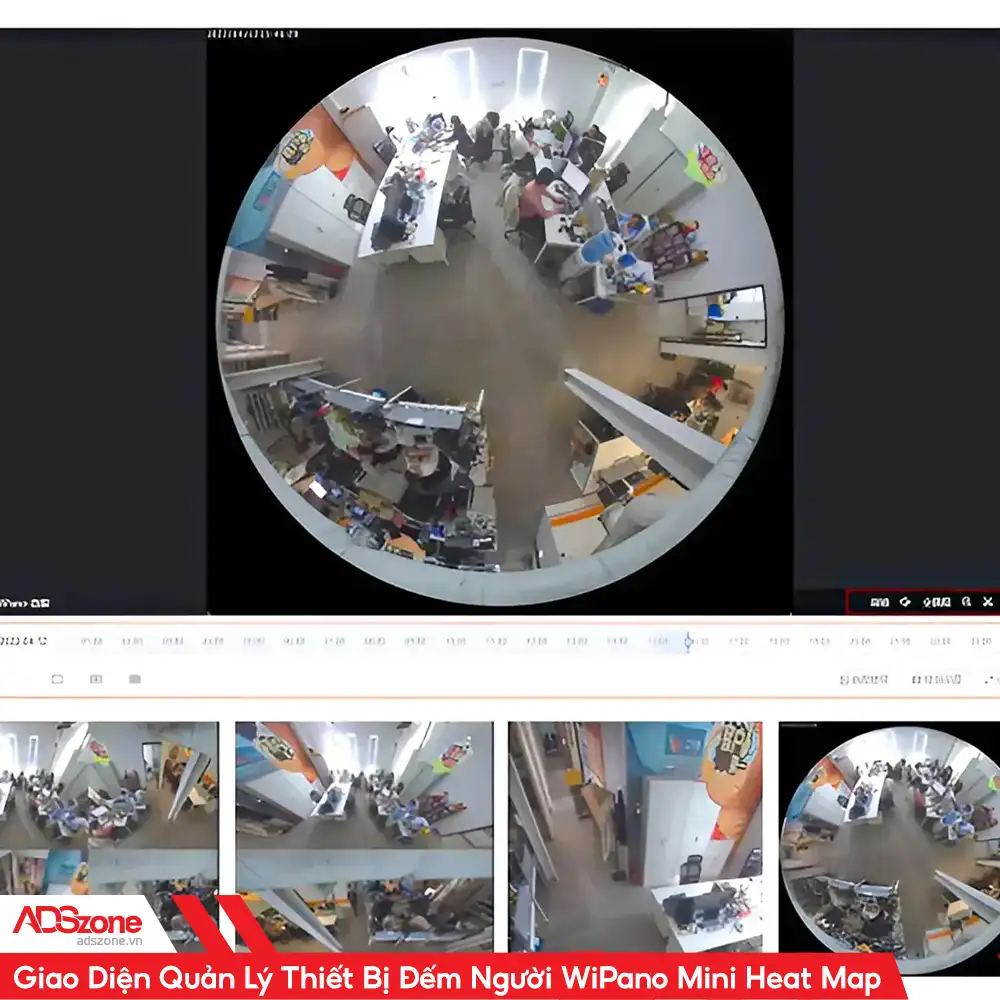 Giao Diện Quản Lý Thiết Bị Đếm Người WiPano Mini Heat Map