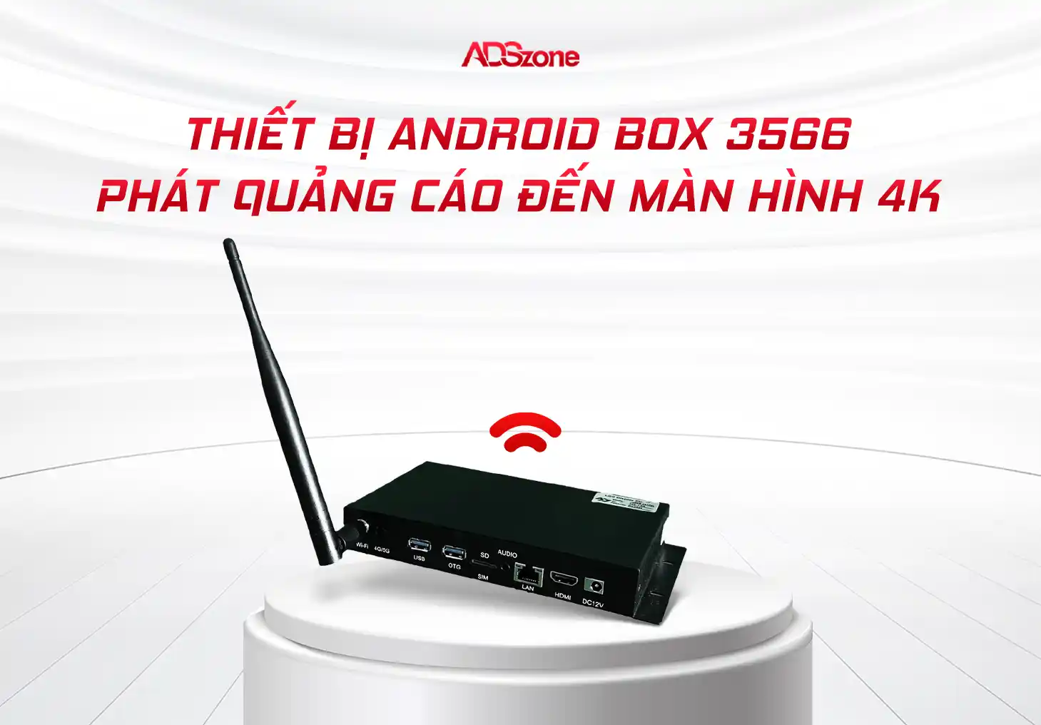 Thiết Bị Android Box 3566 Phát Quảng Cáo Đến Màn Hình 4K