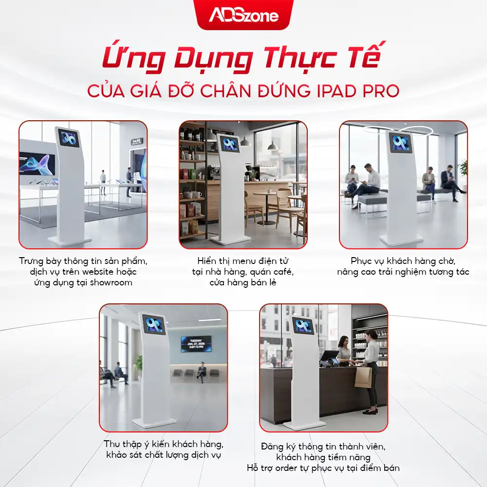 Ứng Dụng Thực Tế Của Giá Đỡ Chân Đứng iPad Pro