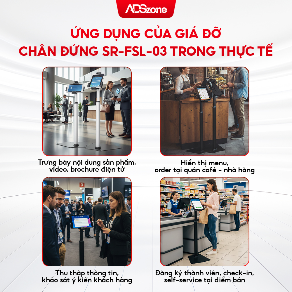 Ứng Dụng Của Giá Đỡ Chân Đứng SR-FSL-03 Trong Thực Tế