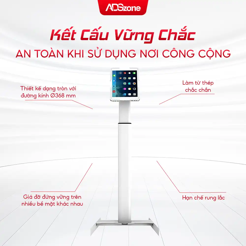 Kết Cấu Vững Chắc Của Chân Giá Đỡ Máy Tính Bảng Chân Đứng F13