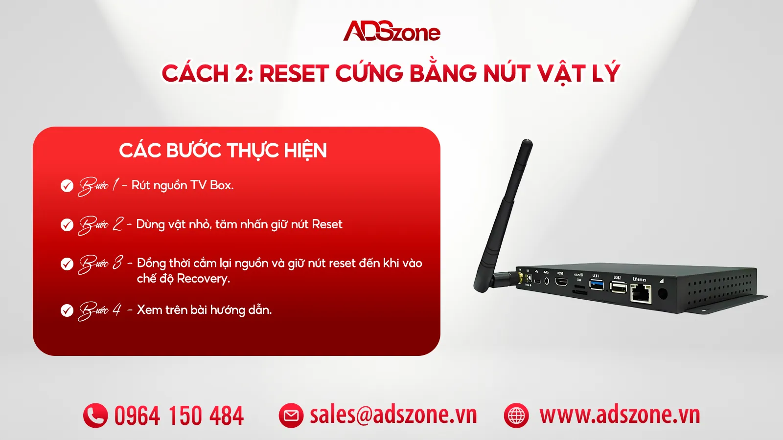 Reset Cứng Bằng Nút Vật Lý
