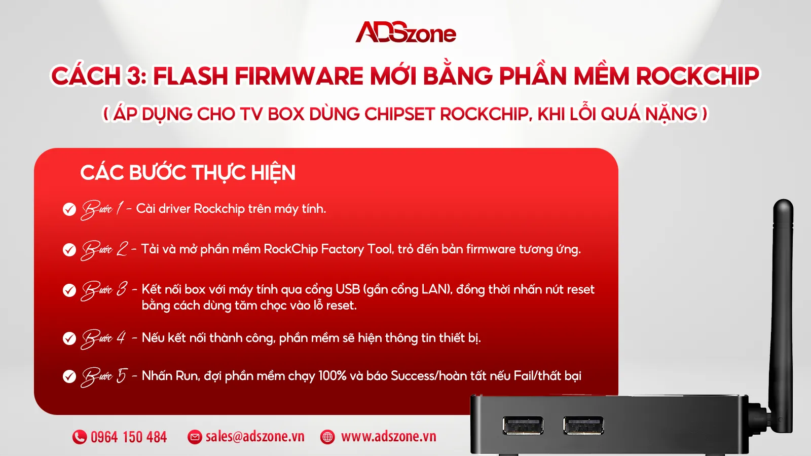 Flash Firmware Mới Bằng Phần Mềm RockChip