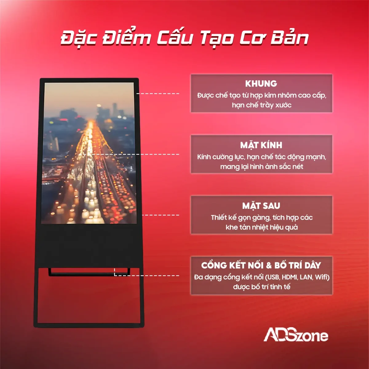 Đặc Điểm Cấu Tạo Cơ Bản Của Màn Hình Chân Đứng Chữ A 32 Inch