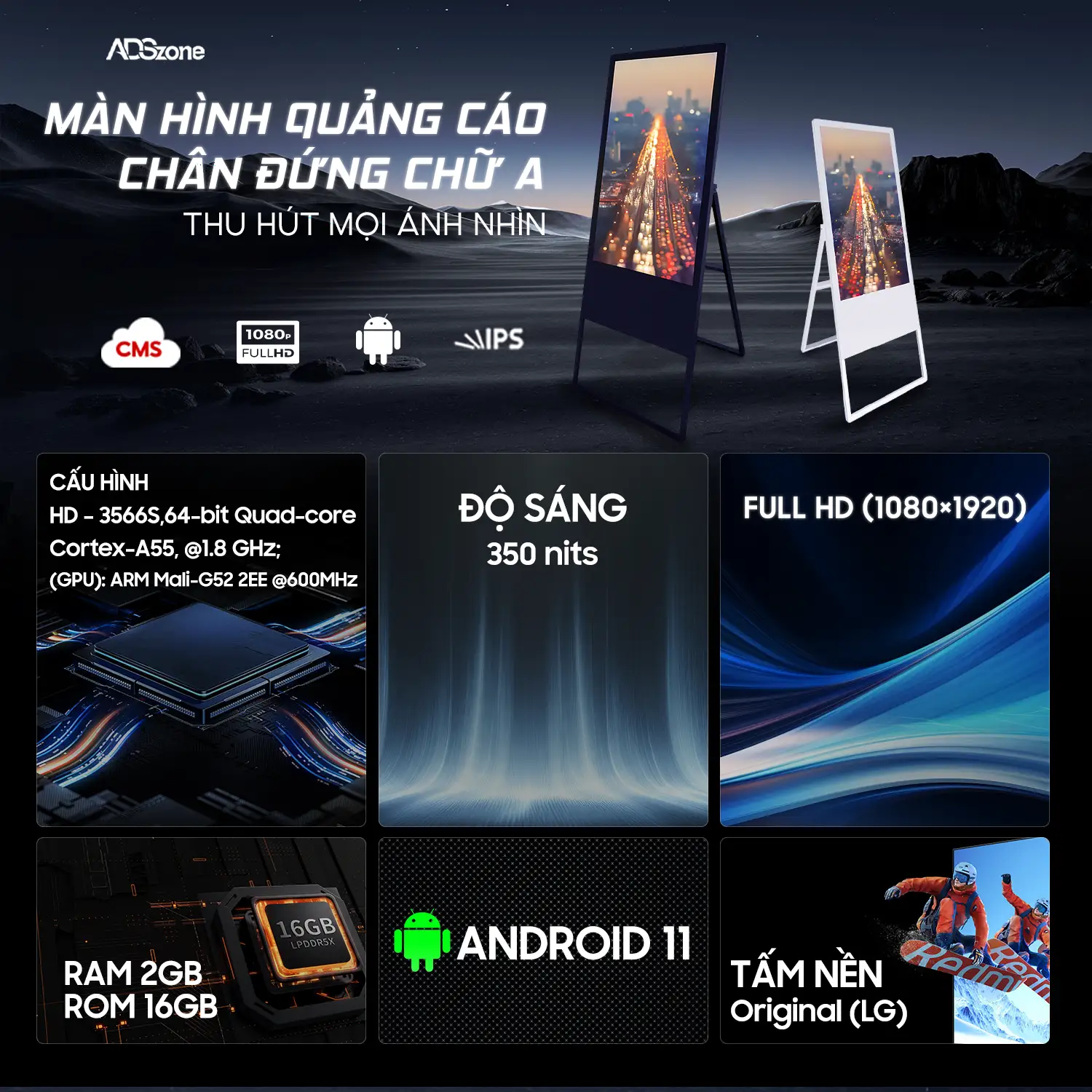 Thông Số Kỹ Thuật Nổi Bật Của Chân Đứng Chữ A 32 Inch