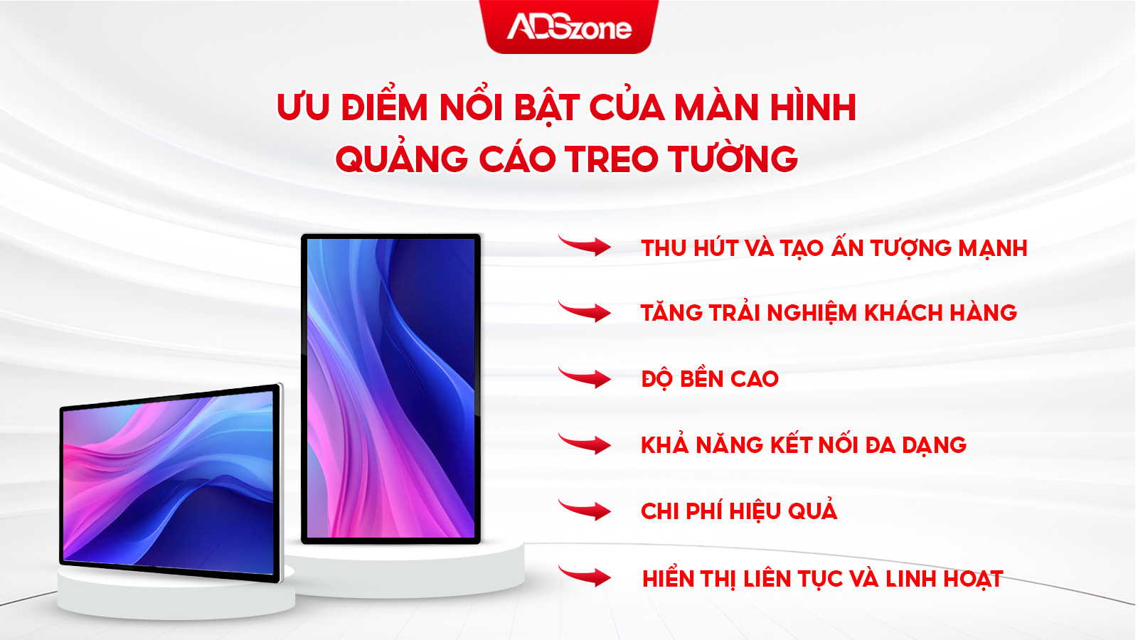 Ưu Điểm Nổi Bật Của Màn Hình Quảng Cáo Treo Tường