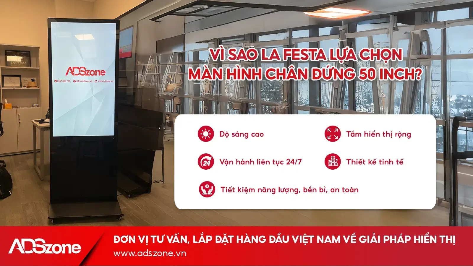 Vì Sao La Festa Phú Quốc Tin Dùng Hệ Thống Màn Hình Quảng Cáo Chân Đứng Của ADSzone