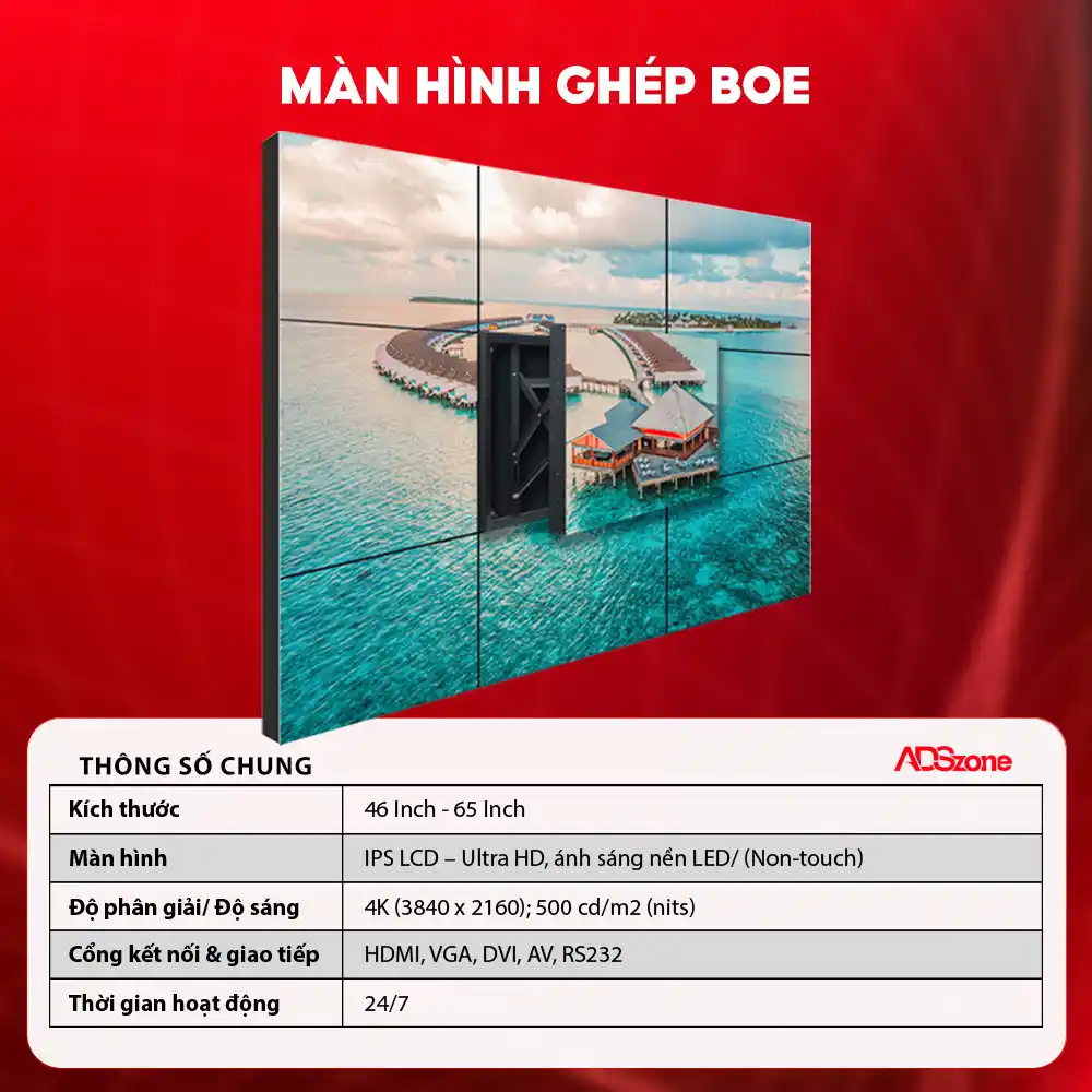 Thông Số Kỹ Thuật Màn Hình Ghép BOE