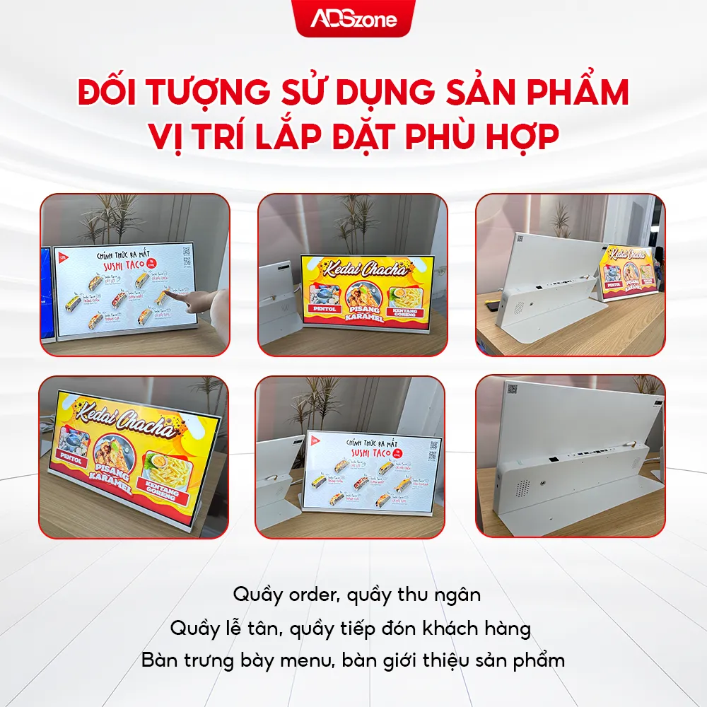 Đối Tượng Sử Dụng Và Vị Trí Lắp Đặt Phù Hợp Menu Điện Tử Để Bàn 