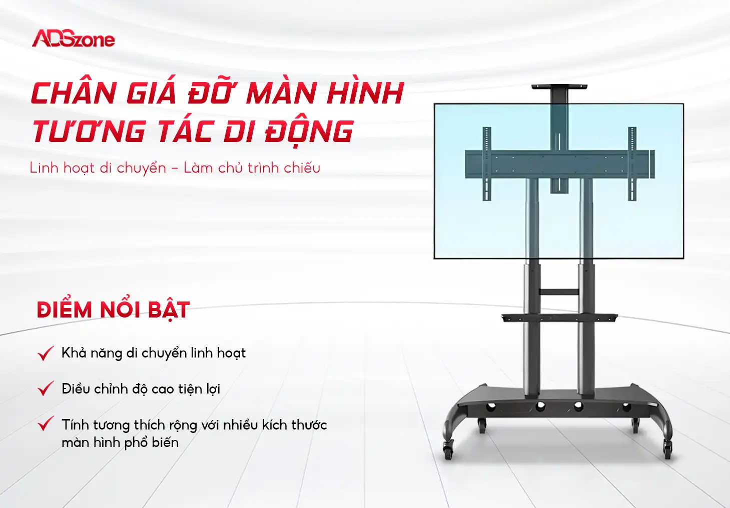 Chân Giá Đỡ Màn Hình Tương Tác Di Động