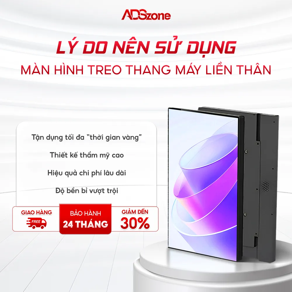 Đặc Điểm Ưu Việt Của Màn Hình Treo Thang Máy Liền Thân 15.6 Inch