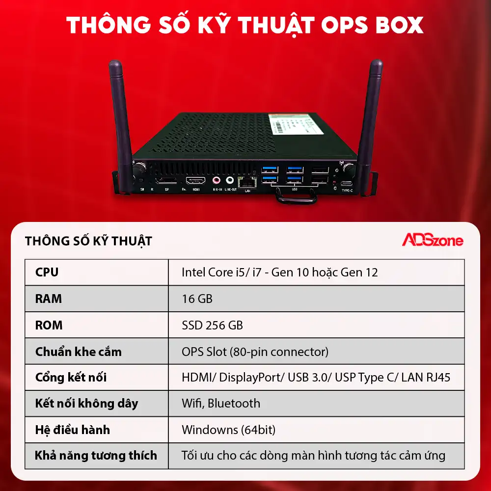 Thông Số Kỹ Thuật Của OPS BOX