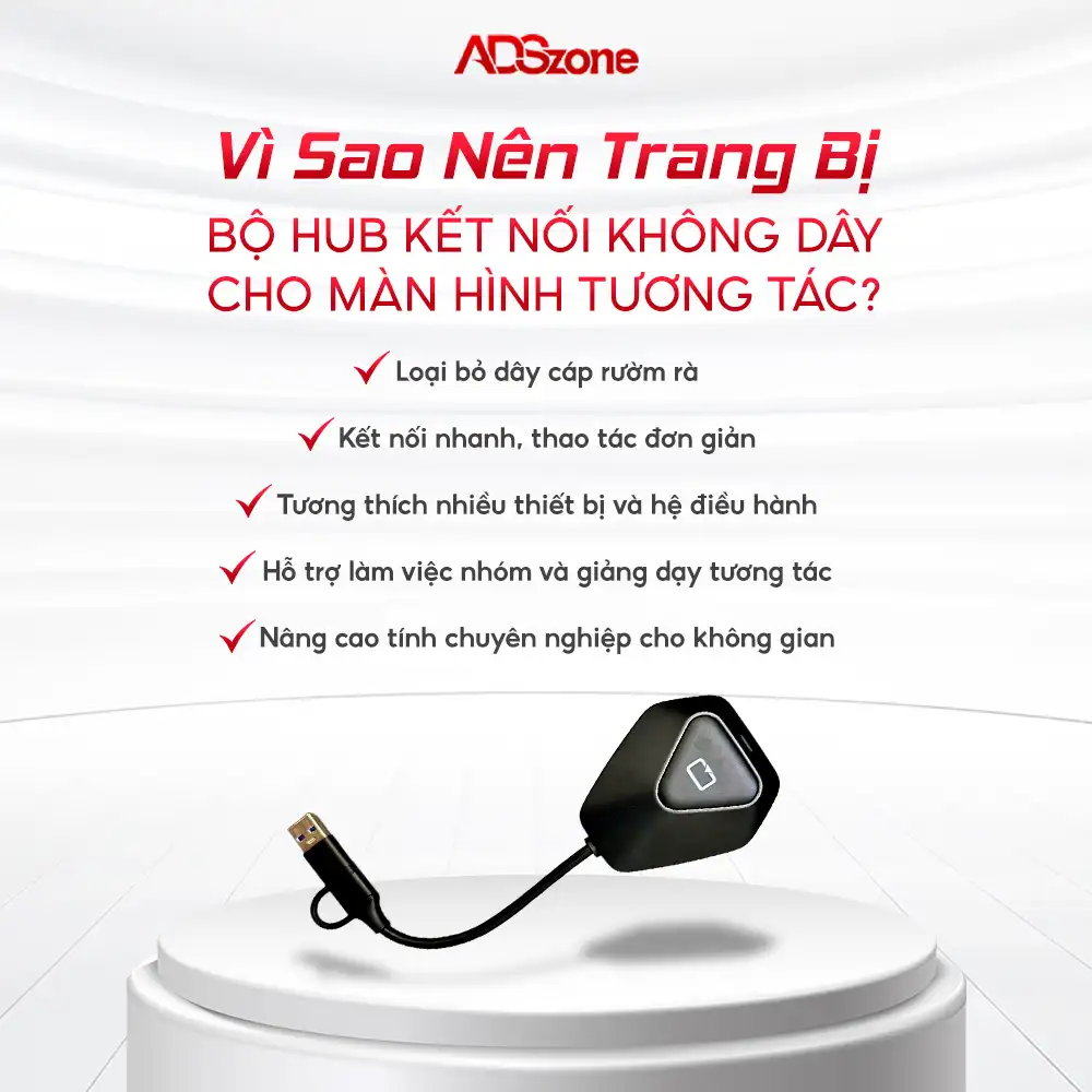 Vì Sao Nên Trang Bị Bộ HUB Kết Nối Không Dây Cho Màn Hình Tương Tác?