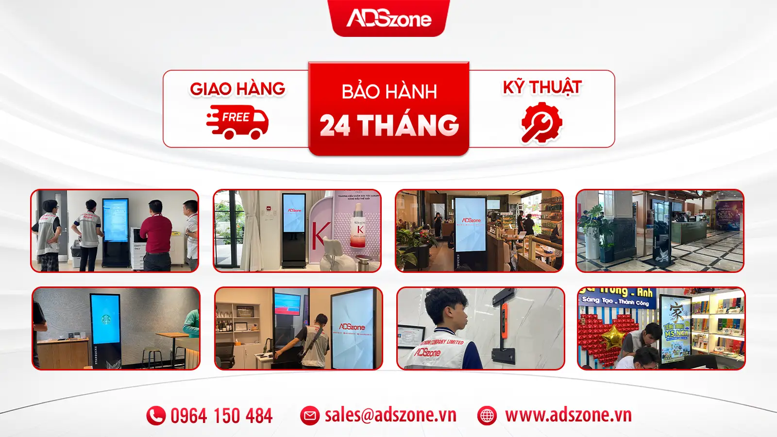 Mua Màn Hình Chân Đứng Hai Mặt Tại ADSzone Giá Tốt, Cạnh Tranh