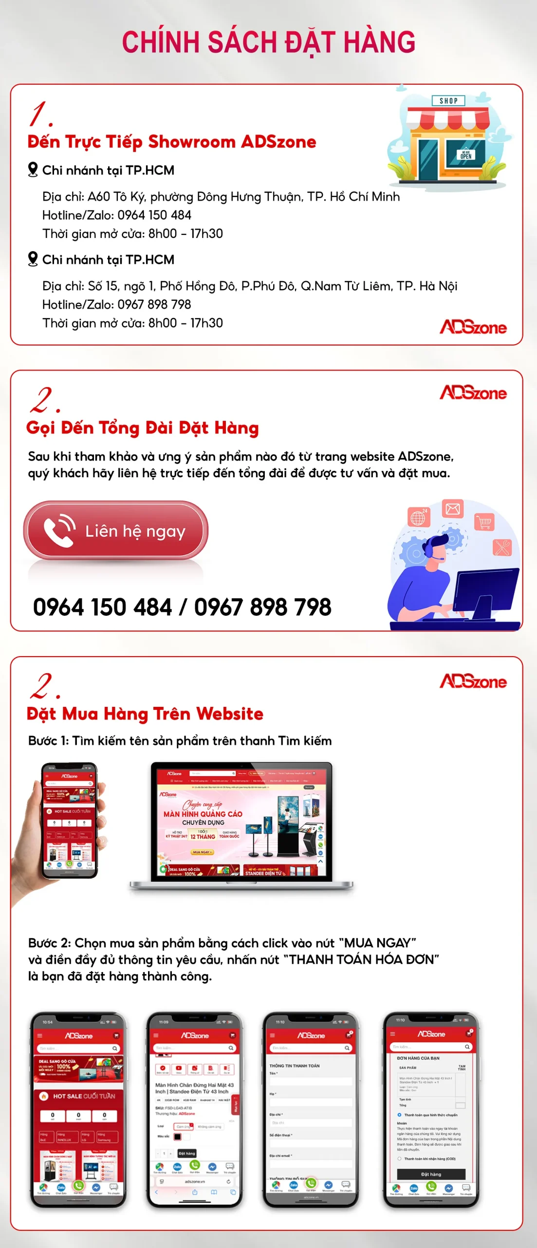 Chính Sách Đặt Hàng 