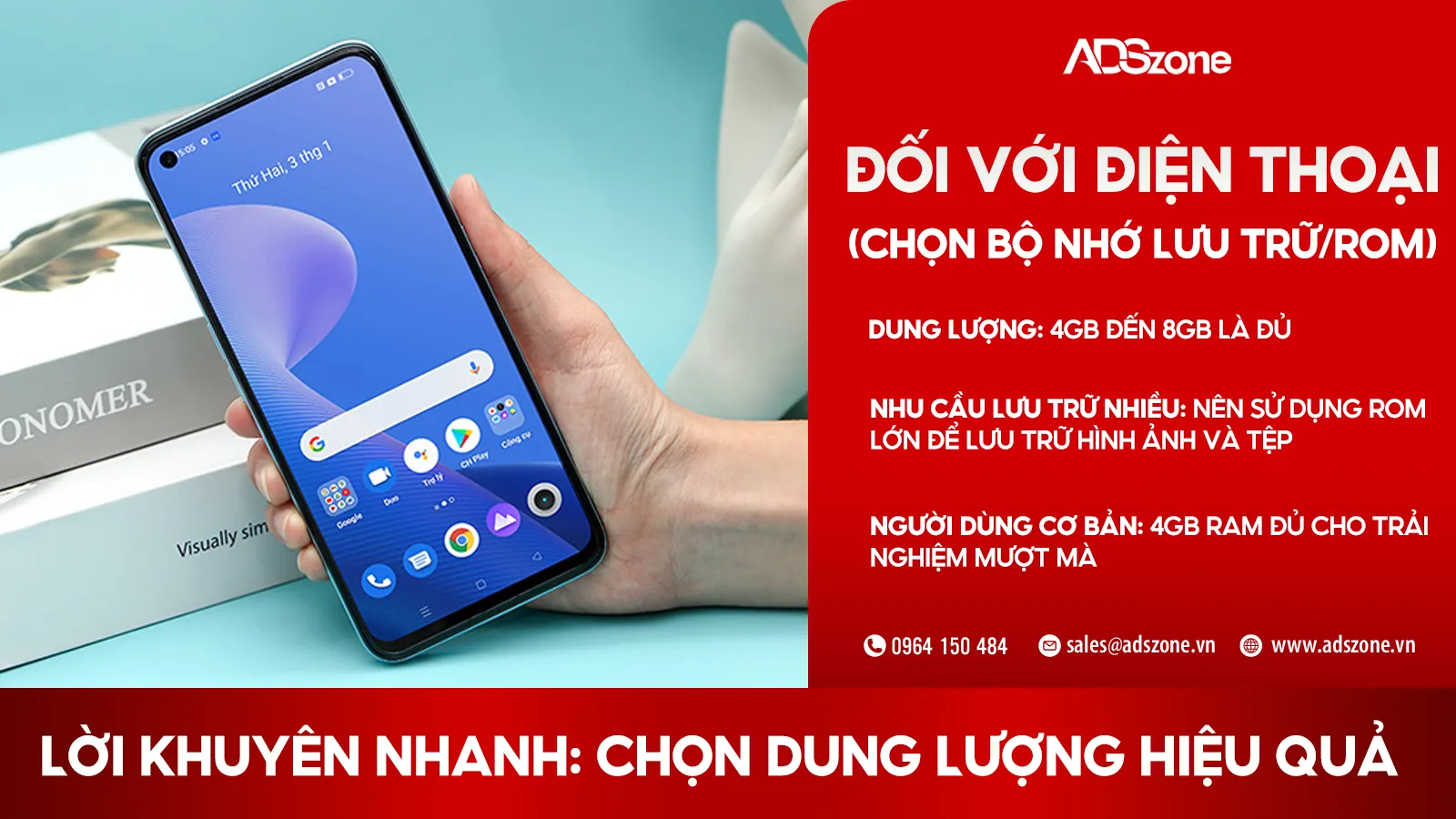 Chọn Dung Lượng Phù Hợp Với Điện Thoại 