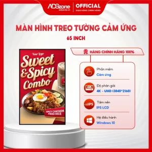 Màn hình quảng cáo treo tường 65 inch cảm ứng Windows