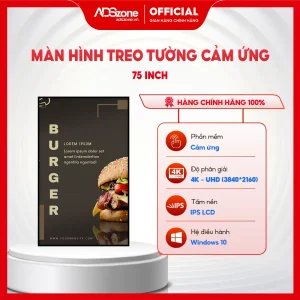 Màn hình quảng cáo treo tường 75 inch cảm ứng Windows