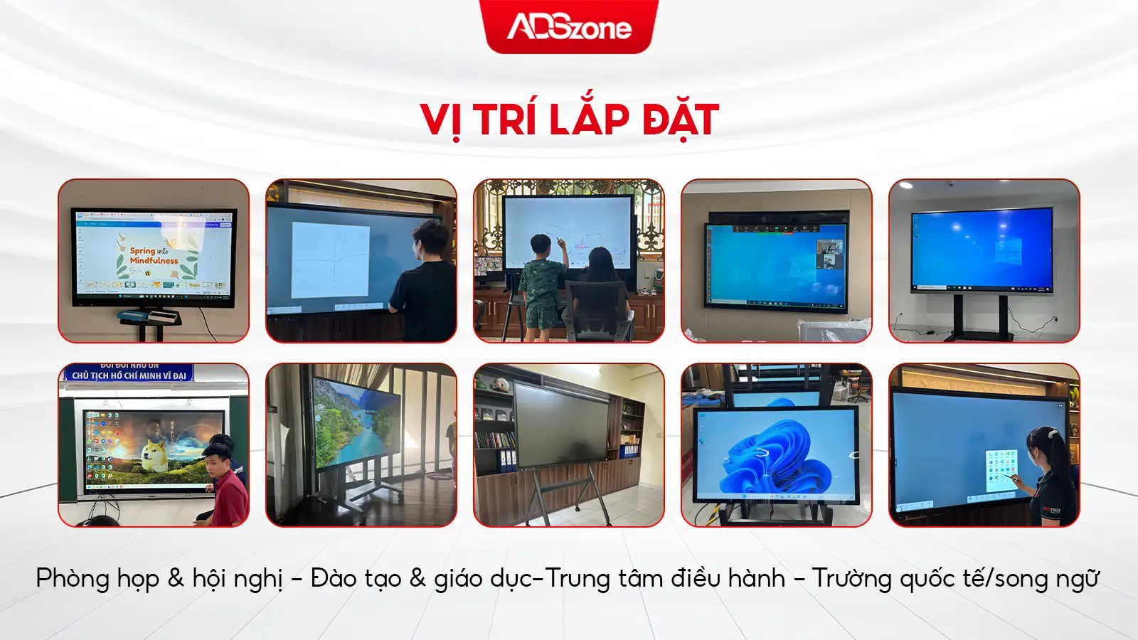 Vị Trí Lắp Đặt Màn Hình Tương Tác