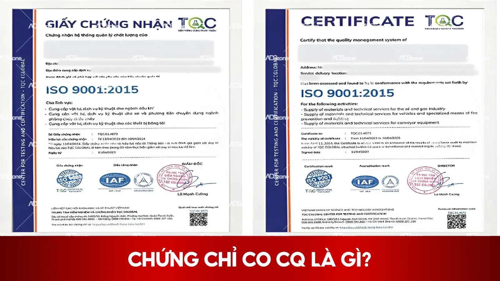 Chứng Chỉ CO CQ Là Gì?