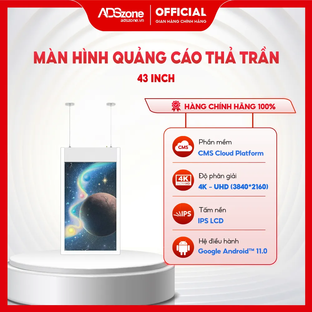 Màn hình thả trần một mặt 43 Inch