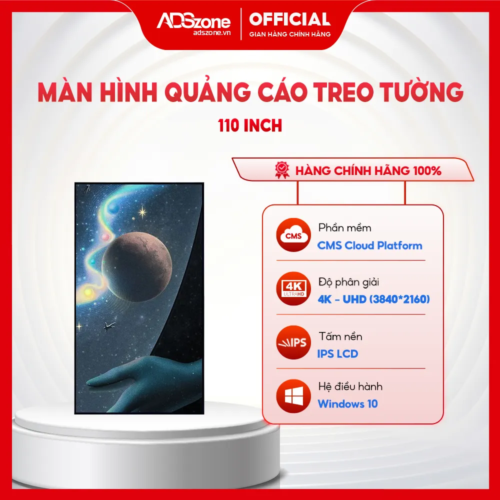 Màn hình treo tường cảm ứng Windows 110 inch