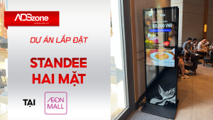 ADSzone Lắp Đặt Chân Đứng Hai Mặt 43 Inch Tại AEON Tân An