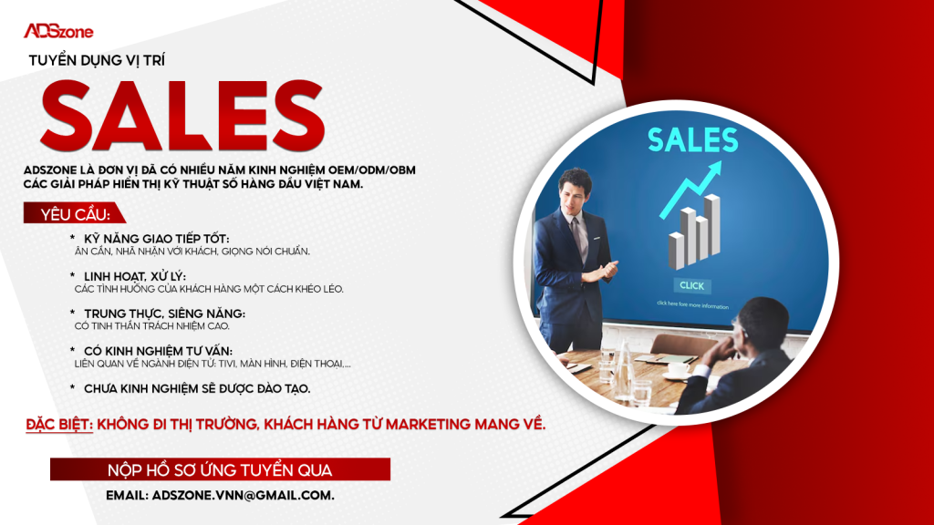 ADSzone Tuyển Nhân Viên Kinh Doanh (Sales)