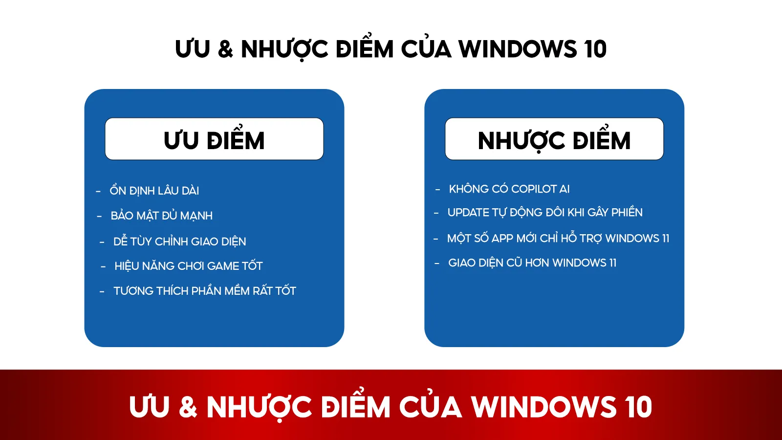 Ưu & Nhược Điểm Của Windows 10