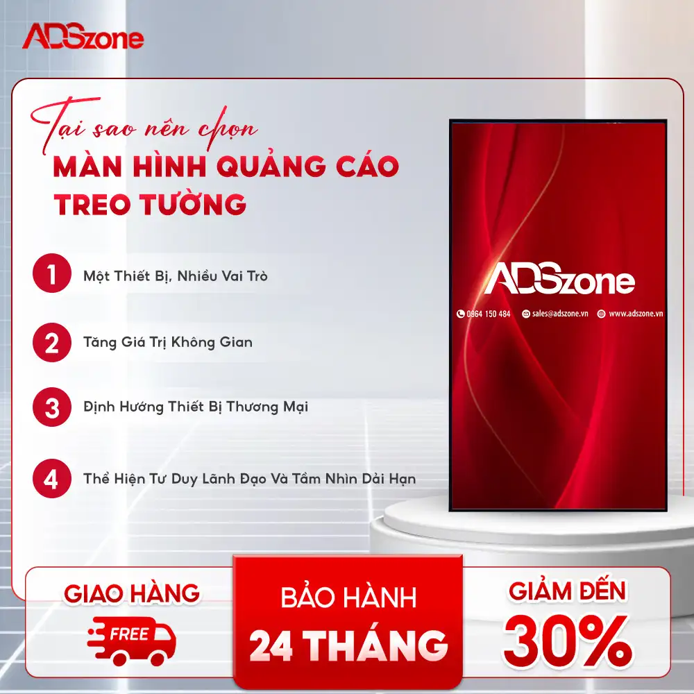 Vì Sao Nên Lựa Chọn Màn Hình Quảng Cáo Treo Tường 110 Inch Windows ADSzone?